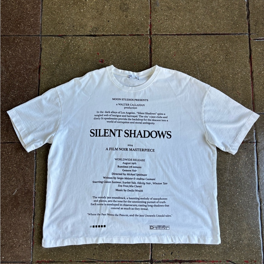 Zara White Crew Neck T-Shirt